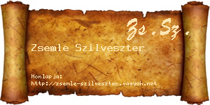 Zsemle Szilveszter névjegykártya