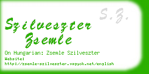 szilveszter zsemle business card